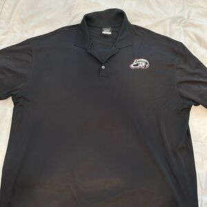 Men’s Big and Tall 4XL Nike Golf dri fit polo in black with Ram emblem